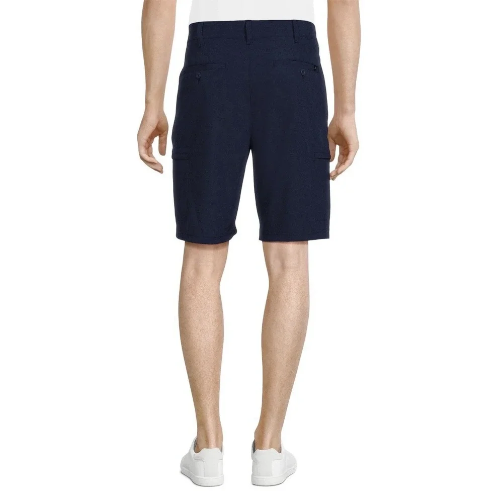 Birdie Bound-Big Men's-Cargo Golf Shorts-Inseam 9inch-Size 44-Navy Blue